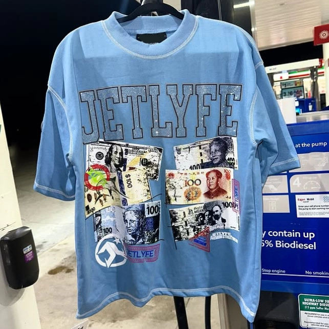 Reversible Stitch Oversized DTG Screen Printing Heavyweight Rhinestone Boxy T Shirt