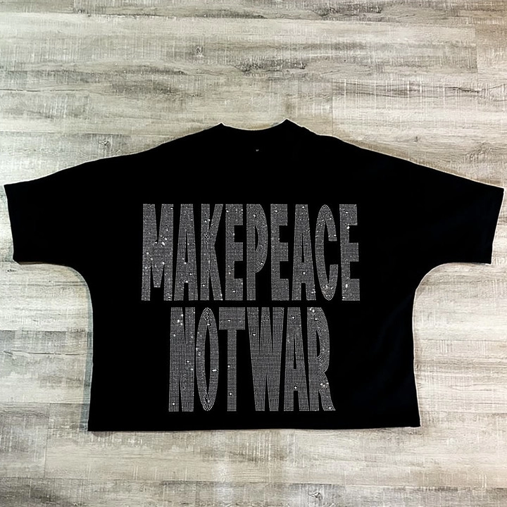 Cotton Heavy Weight Drop Shoulder Boxy Cropped Design T Shirt