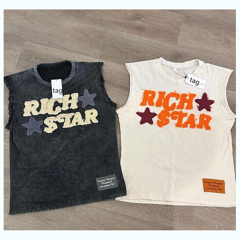 ChatGPT said:  Hip Hop Cotton Acid Washed Sleeveless Tank Top With Custom Logo Embroidery