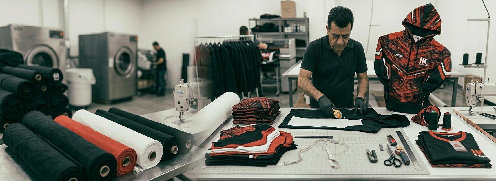 Cut and sew customization manufacturer for USA apparel buyers, custom cut and sew clothing, private label apparel production, custom hoodies, custom t-shirts, garment patterns, fabric selection, trims, labels, and custom clothing for startups